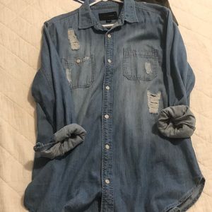 Denim button up shirt